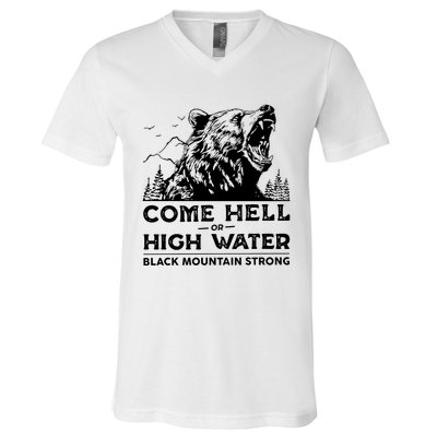 Come Hell Or High Water Black Mountain Strong V-Neck T-Shirt