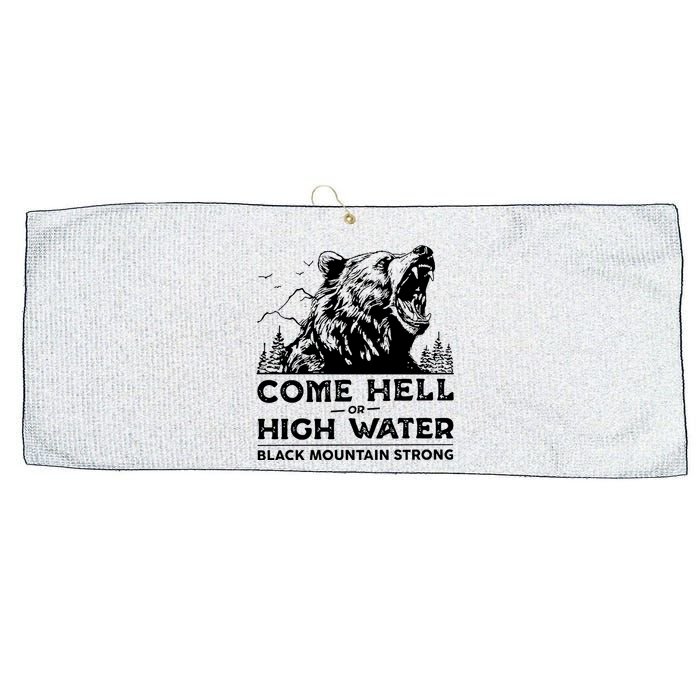 Come Hell Or High Water Black Mountain Strong Large Microfiber Waffle Golf Towel