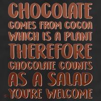 Chocolate Counts As A Salad Funny Cool Comfort Performance Bucket Hat