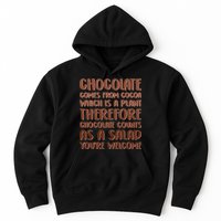 Chocolate Counts As A Salad Funny Hoodie