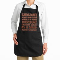 Chocolate Counts As A Salad Funny Apron