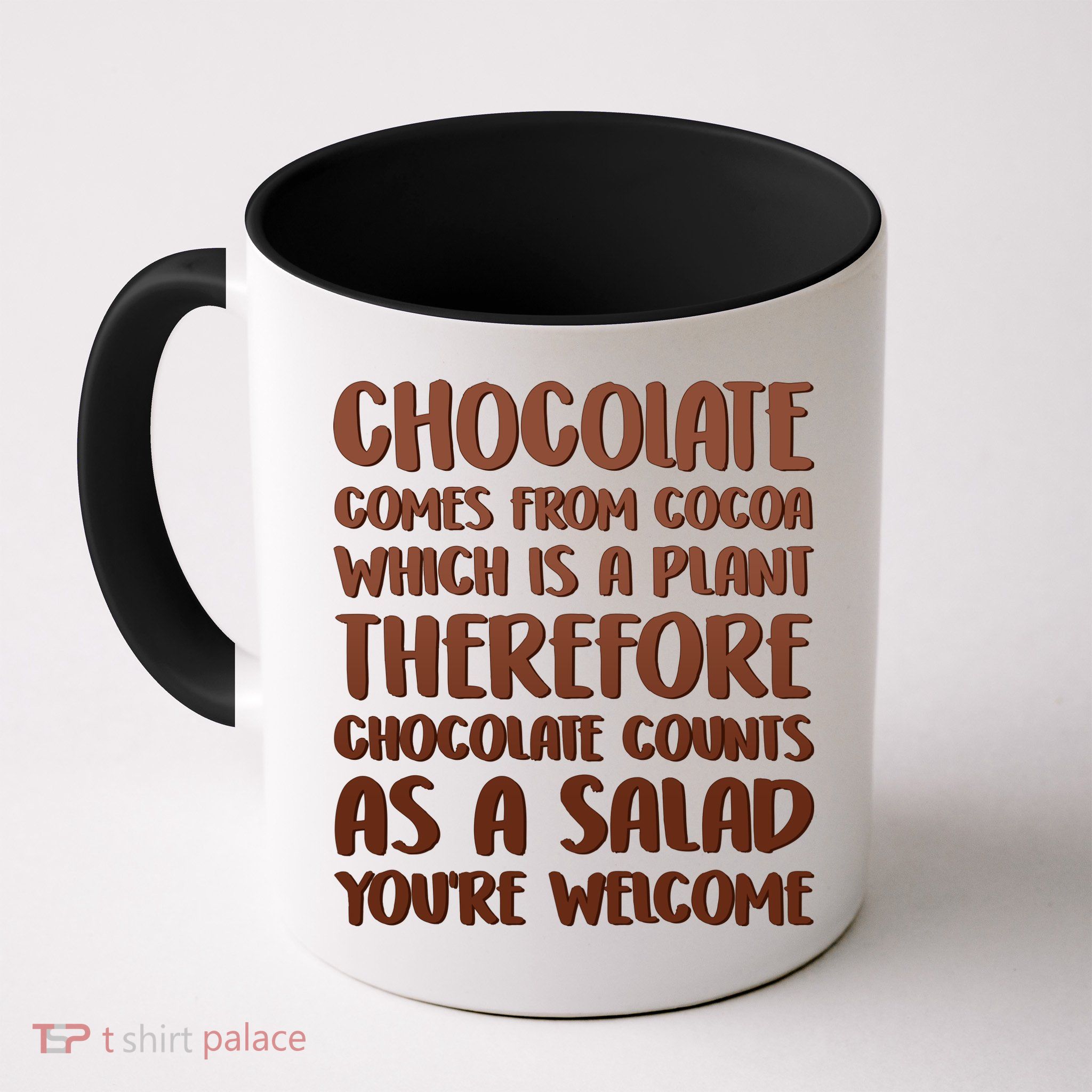 Chocolate Counts As A Salad Funny Mug