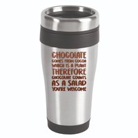 Chocolate Counts As A Salad Funny 16oz Travel Tumbler