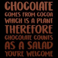 Chocolate Counts As A Salad Funny 16oz Travel Tumbler