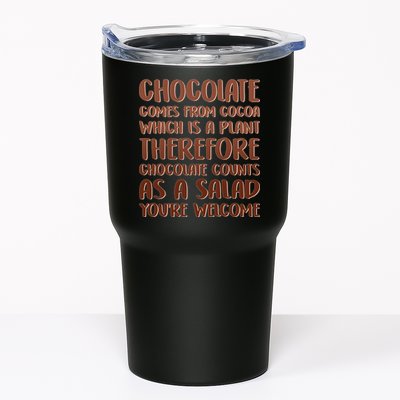 Chocolate Counts As A Salad Funny Tumbler