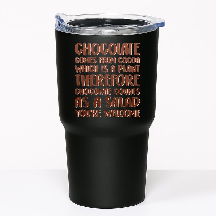 Chocolate Counts As A Salad Funny Tumbler