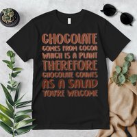 Chocolate Counts As A Salad Funny Premium T-Shirt