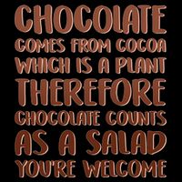Chocolate Counts As A Salad Funny Premium T-Shirt