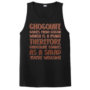 Chocolate Counts As A Salad Funny PosiCharge Competitor Tank