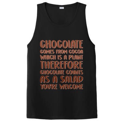 Chocolate Counts As A Salad Funny PosiCharge Competitor Tank