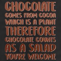 Chocolate Counts As A Salad Funny Microfiber Hand Towel