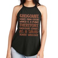 Chocolate Counts As A Salad Funny Women's Perfect Tri Rocker Tank