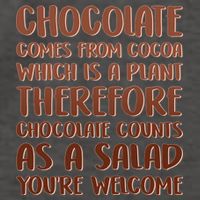 Chocolate Counts As A Salad Funny Vector Backpack