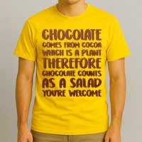 Chocolate Counts As A Salad Funny T-Shirt