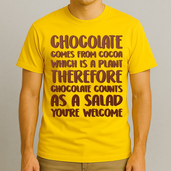 Chocolate Counts As A Salad Funny T-Shirt