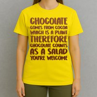 Chocolate Counts As A Salad Funny T-Shirt