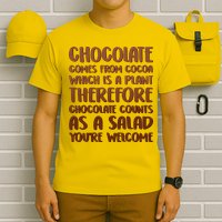 Chocolate Counts As A Salad Funny T-Shirt