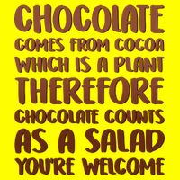 Chocolate Counts As A Salad Funny T-Shirt