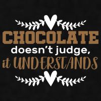 Chocolate Doesn't Judge It Understands Ladies PosiCharge Tri-Blend Wicking Tank