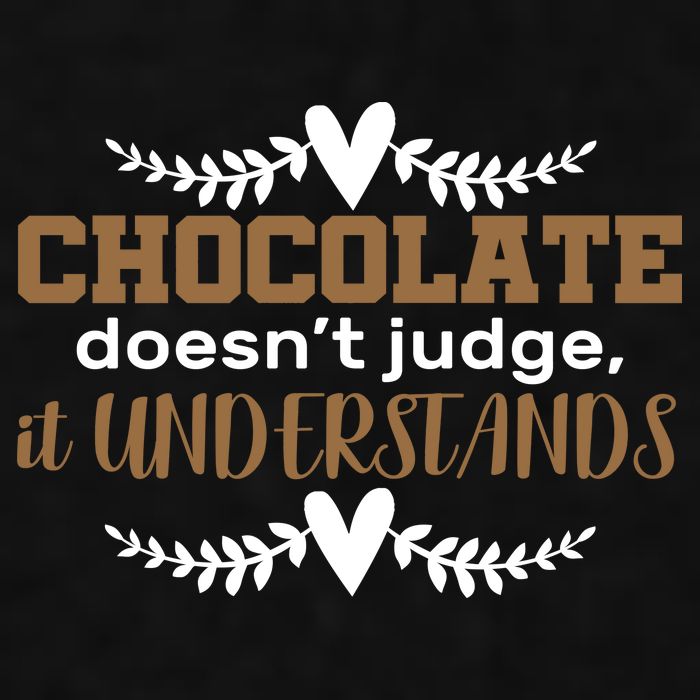 Chocolate Doesn't Judge It Understands Ladies PosiCharge Tri-Blend Wicking Tank