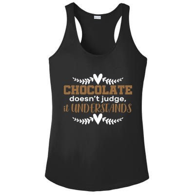 Chocolate Doesn't Judge It Understands Ladies PosiCharge Competitor Racerback Tank