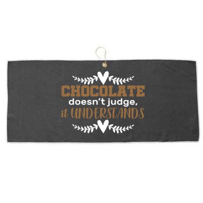 Chocolate Doesn't Judge It Understands Large Microfiber Waffle Golf Towel