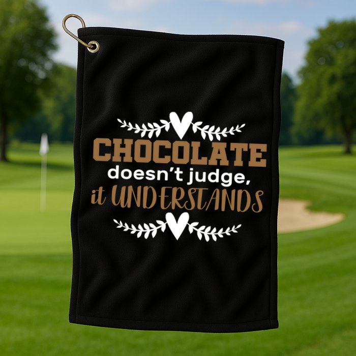 Chocolate Doesn't Judge It Understands Golf Towel