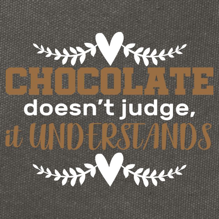 Chocolate Doesn't Judge It Understands Cotton Canvas Backpack