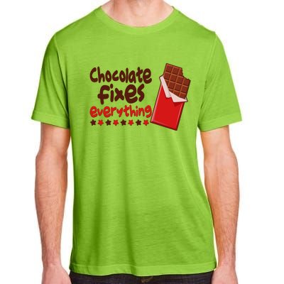 Chocolate Fixes Everything Chocolate Candy Bar Adult ChromaSoft Performance T-Shirt