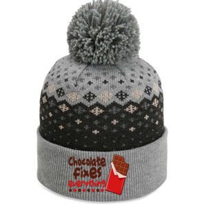 Chocolate Fixes Everything Chocolate Candy Bar The Baniff Cuffed Pom Beanie