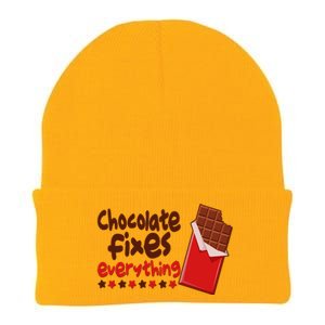 Chocolate Fixes Everything Chocolate Candy Bar Knit Cap Winter Beanie