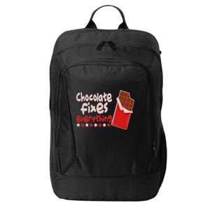 Chocolate Fixes Everything Chocolate Candy Bar City Backpack