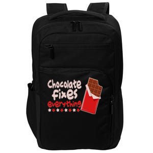 Chocolate Fixes Everything Chocolate Candy Bar Impact Tech Backpack