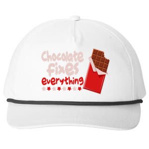 Chocolate Fixes Everything Chocolate Candy Bar Snapback Five-Panel Rope Hat