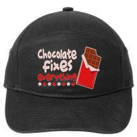 Chocolate Fixes Everything Chocolate Candy Bar 7-Panel Snapback Hat
