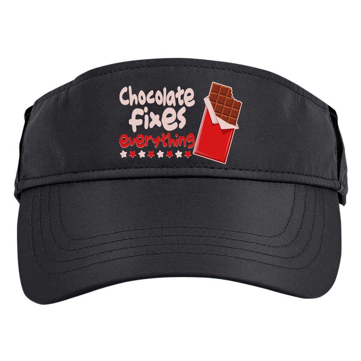 Chocolate Fixes Everything Chocolate Candy Bar Adult Drive Performance Visor