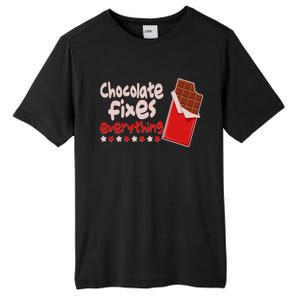 Chocolate Fixes Everything Chocolate Candy Bar Tall Fusion ChromaSoft Performance T-Shirt