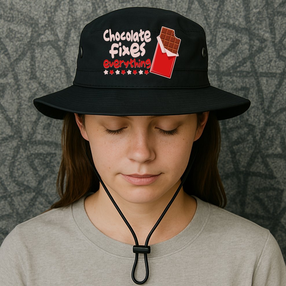 Chocolate Fixes Everything Chocolate Candy Bar Bucket Hat