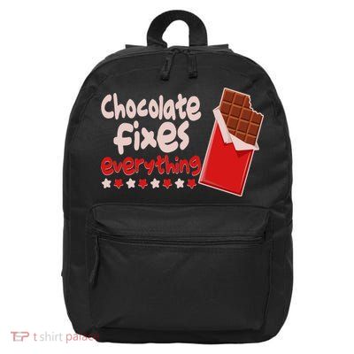 Chocolate Fixes Everything Chocolate Candy Bar 16 in Basic Backpack