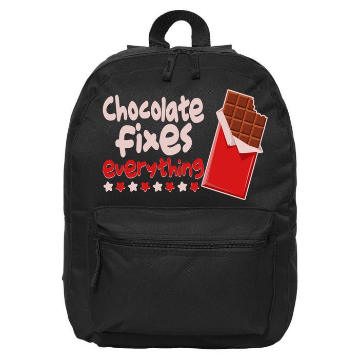 Chocolate Fixes Everything Chocolate Candy Bar 16 in Basic Backpack