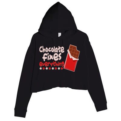 Chocolate Fixes Everything Chocolate Candy Bar Crop Fleece Hoodie