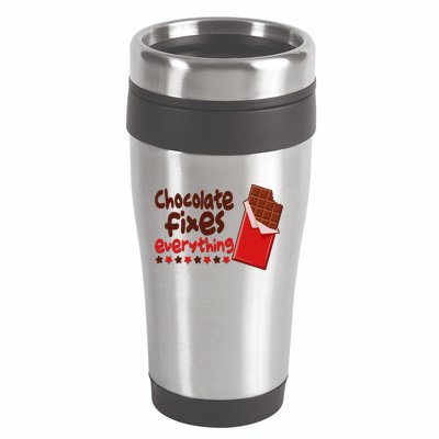 Chocolate Fixes Everything Chocolate Candy Bar 16oz Travel Tumbler