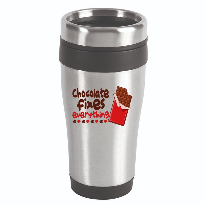 Chocolate Fixes Everything Chocolate Candy Bar 16oz Travel Tumbler
