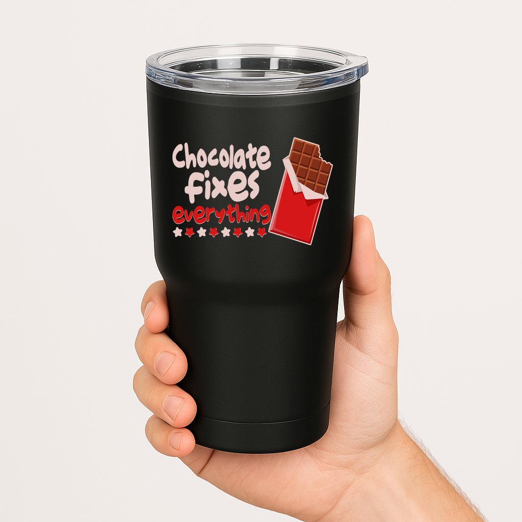 Chocolate Fixes Everything Chocolate Candy Bar Tumbler