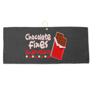 Chocolate Fixes Everything Chocolate Candy Bar Large Microfiber Waffle Golf Towel