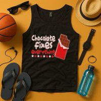 Chocolate Fixes Everything Chocolate Candy Bar Tank Top
