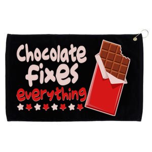 Chocolate Fixes Everything Chocolate Candy Bar Grommeted Golf Towel