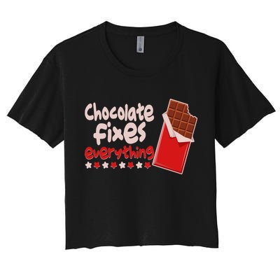 Chocolate Fixes Everything Chocolate Candy Bar Crop Top