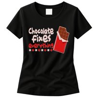 Chocolate Fixes Everything Chocolate Candy Bar Womens T-Shirt