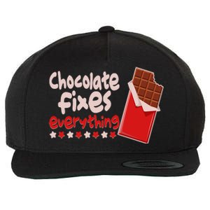 Chocolate Fixes Everything Chocolate Candy Bar Wool Snapback Cap